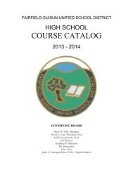 COURSE CATALOG - Fairfield-Suisun Unified School District