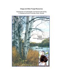 Chaga and Other Fungal Resources Assessment of Sustainable ...
