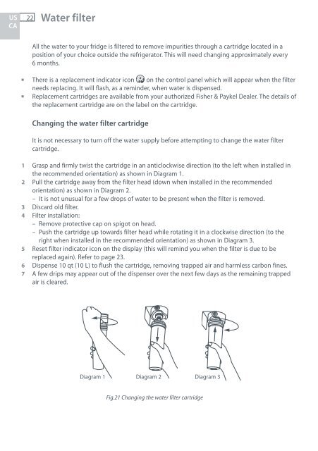 Installation instructions and User guide Instructions ... - Fisher & Paykel