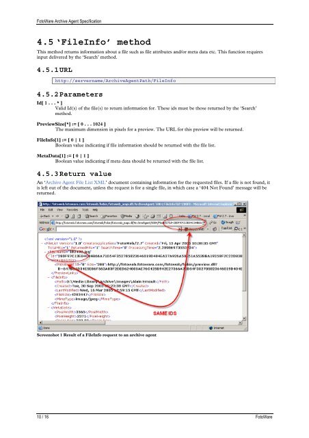 FotoWeb 6.0 User Guide - Archive Agent specs. - FotoWare