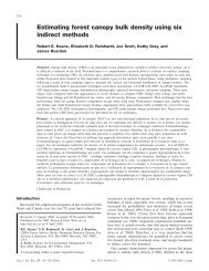 Estimating forest canopy bulk density using six ... - Missoula Fire Lab