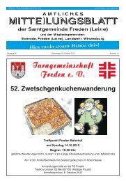 52. Zwetschgenkuchenwanderung - Samtgemeinde Freden