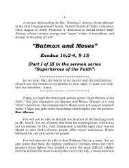 “Batman and Moses” - The First Congregational Church