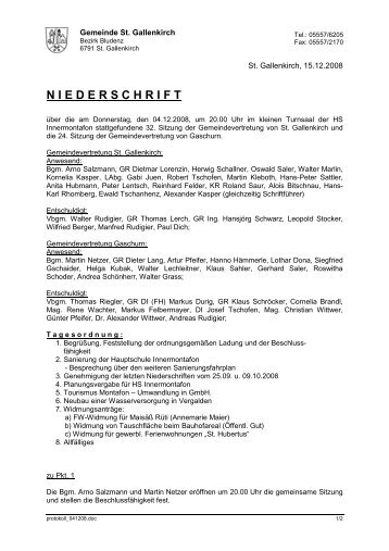 24. Gemeindevertretungssitzung (29 KB) - .PDF - Gemeinde Gaschurn