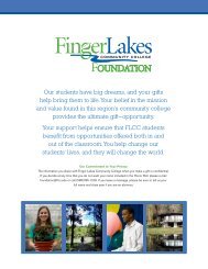 Our students have big dreams, and your gifts - Finger Lakes ...