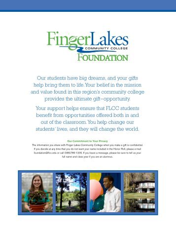 Our students have big dreams, and your gifts - Finger Lakes ...