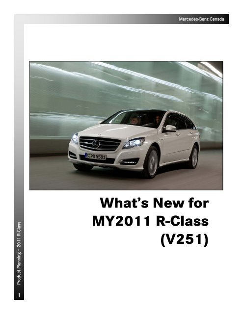 2011 R-Class Technical Data - Daimler