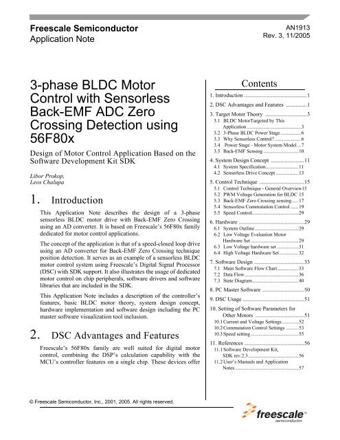 3-phase BLDC Motor Control with Sensorless Back-EMF ADC Zero ...