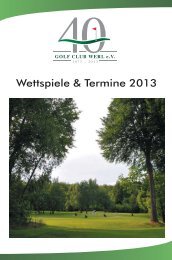 Wettspielkalender 2013.indd - Golfclub Werl