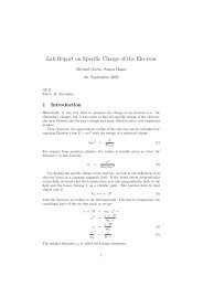 Specific Charge of the Electron - of michael goerz michaelgoerz