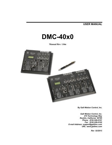 DMC-40x0 User Manual - Galil