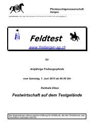 Programm - Pferdezuchtgenossenschaft Aargau