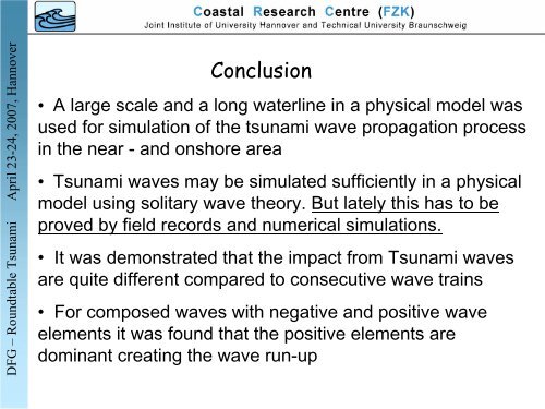 Tsunami shoaling and run-up in the Large Wave Flume of ... - FZK