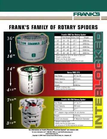 36 inch FMS_combination_brochure.qxd - Frank's International