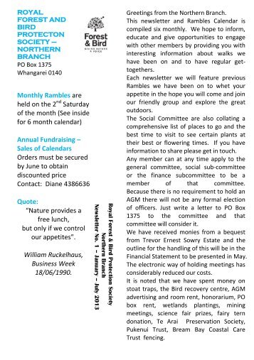 F&B NEWSLETTER - E-VERSION feb-june 2013.pdf - Forest and Bird