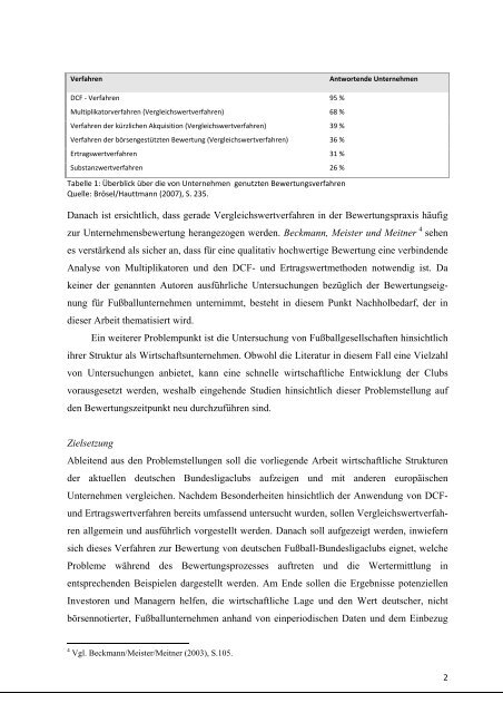 Bewertung von Fußballclubs - Fussball - Club - Management ...