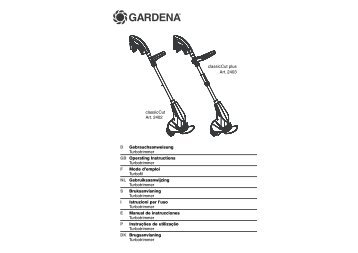 Gebrauchsanweisung - Gardena-ersatzteile.ch