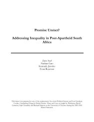 ADDRESSING INEQUALITY IN POST-APARTHEID SOUTH AFRICA - Forum of ...