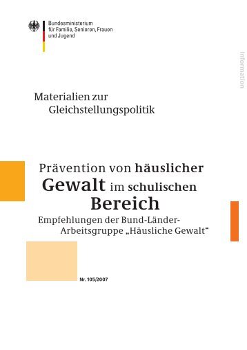 Prävention von Gewalt im schulischen Bereich - Deutsches Forum ...