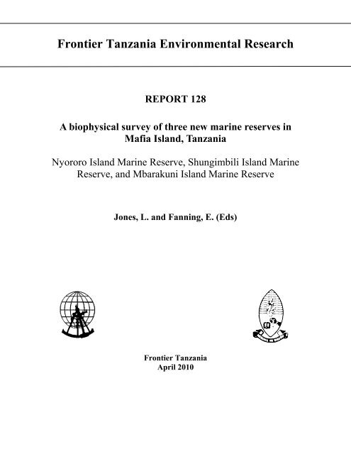 Biophysical Survey of Mafia Island Marine Reserves
