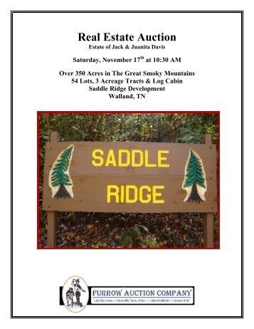 Saddle Ridge - Due Diligence - Furrow Auction Company