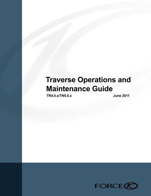 Traverse Operations and Maintenance Guide  - Force10 Networks