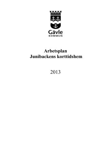 Arbetsplan Junibacken 2013 - Gävle kommun