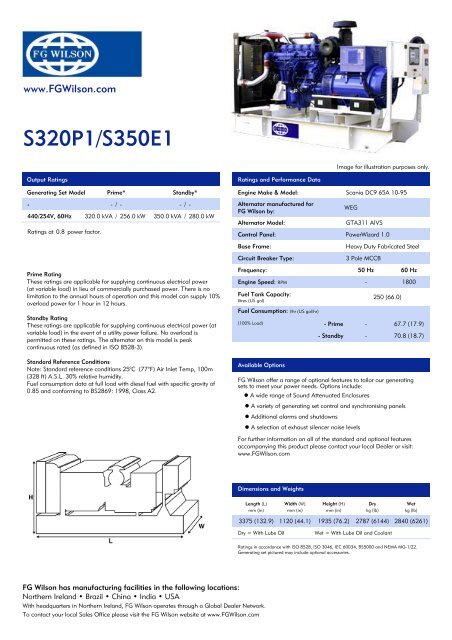 S320P1/S350E1 - FG Wilson