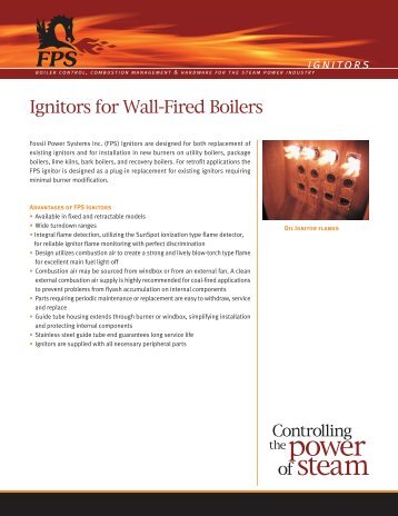 Ignitors for Wall-Fired Boilers - Fossil Power Systems Inc.