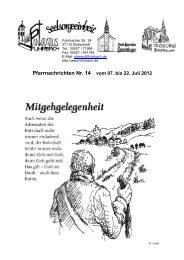Pfarrnachrichten vom 07.07. - 22.07.2012 - Frauenchor Fuhrbach
