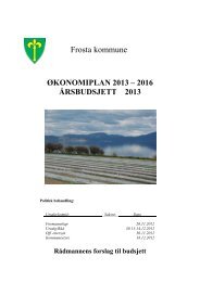 Rådmannens forslag til budsjett 2013 og ... - Frosta kommune