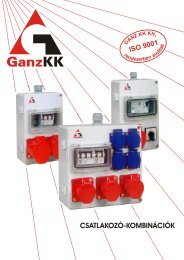 csatlakozó-kombinációk - GANZ Kapcsoló- és Készülékgyártó Kft
