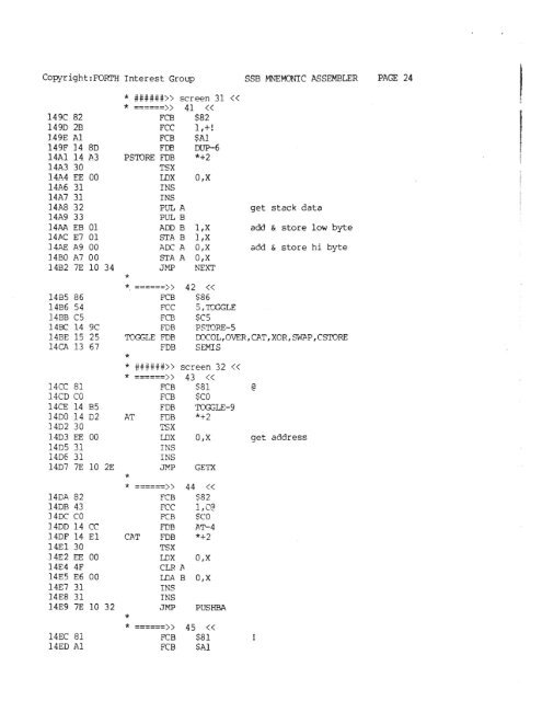 fig-FORTH FOR 6800 - Forth Interest Group