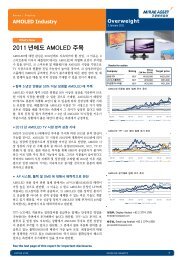 2011 년에도 AMOLED 주목 - Mirae asset