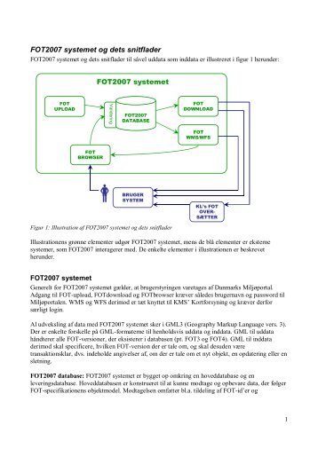 FOT2007 systemet og dets snitflader - FOTdanmark