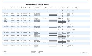 FSUSD Certificated Seniority Reports - Fairfield-Suisun Unified ...