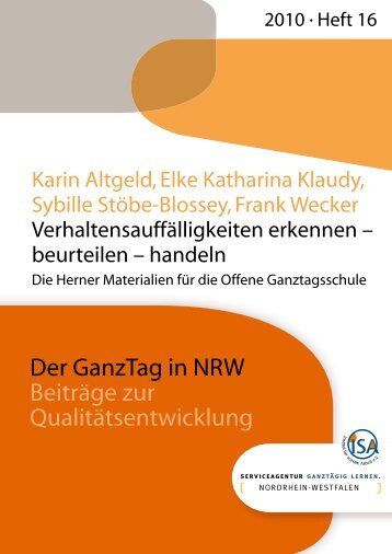 Karin altgeld, elke Katharina Klaudy, sybille ... - GanzTag in NRW