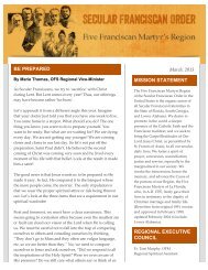 Mar. 2013 - Five Franciscan Martyrs Region