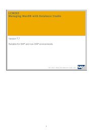 LCM263 Managing MaxDB with Database Studio - SAP MaxDB