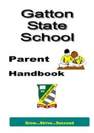 2012 Parent Handbook - Gatton State School - Education Queensland