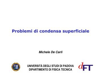 Problemi di condensa superficiale - Formazione e Sicurezza