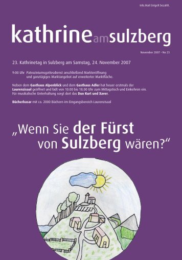 „Wenn Sie der Fürst von Sulzberg wären?“