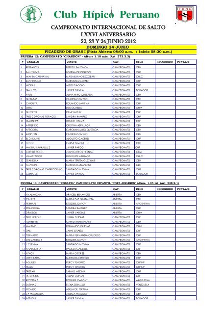 Descargar orden de ingreso domingo 24 de junio