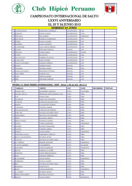 Descargar orden de ingreso domingo 24 de junio