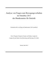 Analyse von Fragen zum Bewegungsverhalten im Omnibus 2011 ...