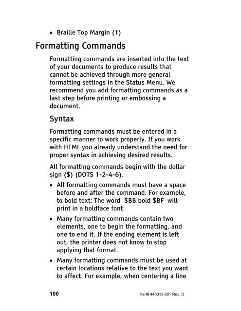 The Braille Lite M20-M40 User's Manual - Freedom Scientific