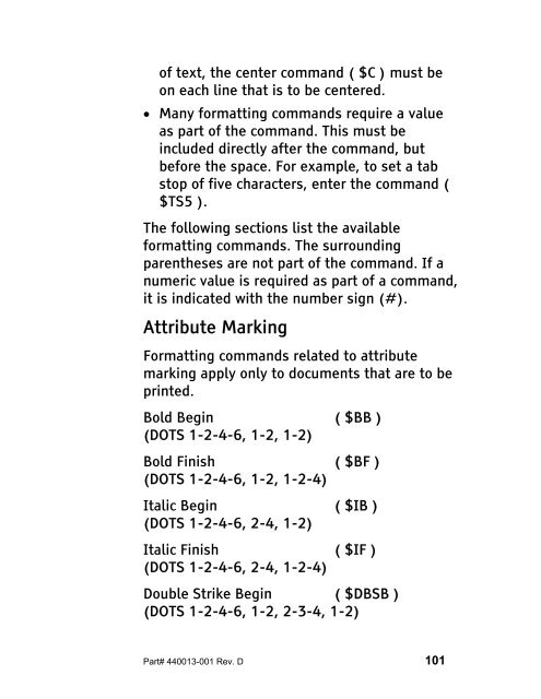 The Braille Lite M20-M40 User's Manual - Freedom Scientific