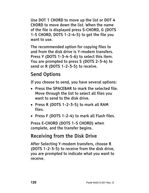 The Braille Lite M20-M40 User's Manual - Freedom Scientific