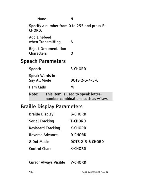 The Braille Lite M20-M40 User's Manual - Freedom Scientific