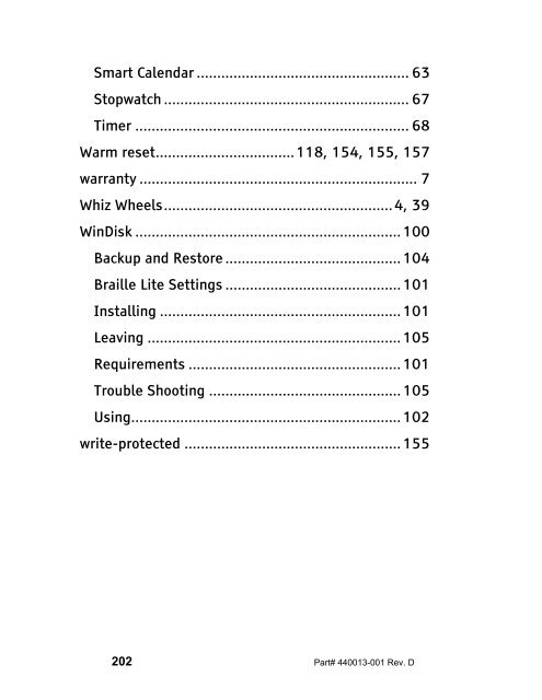 The Braille Lite M20-M40 User's Manual - Freedom Scientific